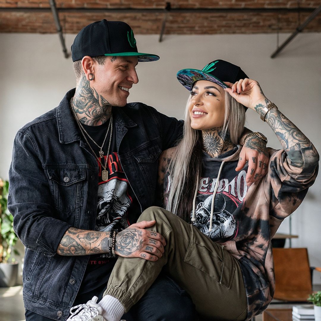 T-rex Snapback - Zwart/Groen