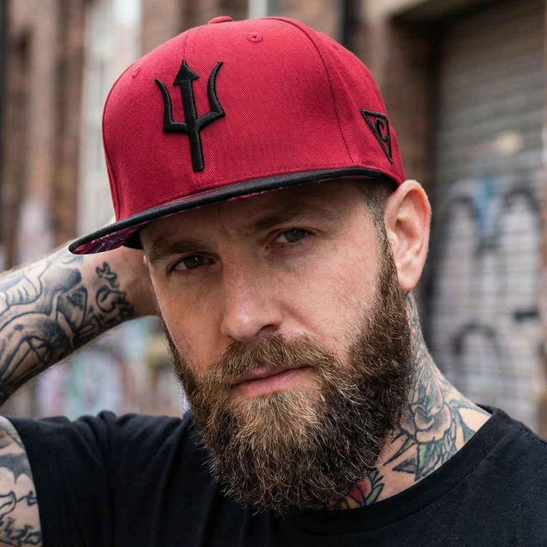 Casquette Griffin Snapback - Rouge/Noir