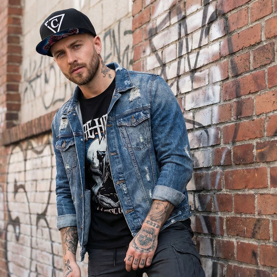 Cappellino con visiera Grizzly - Nero