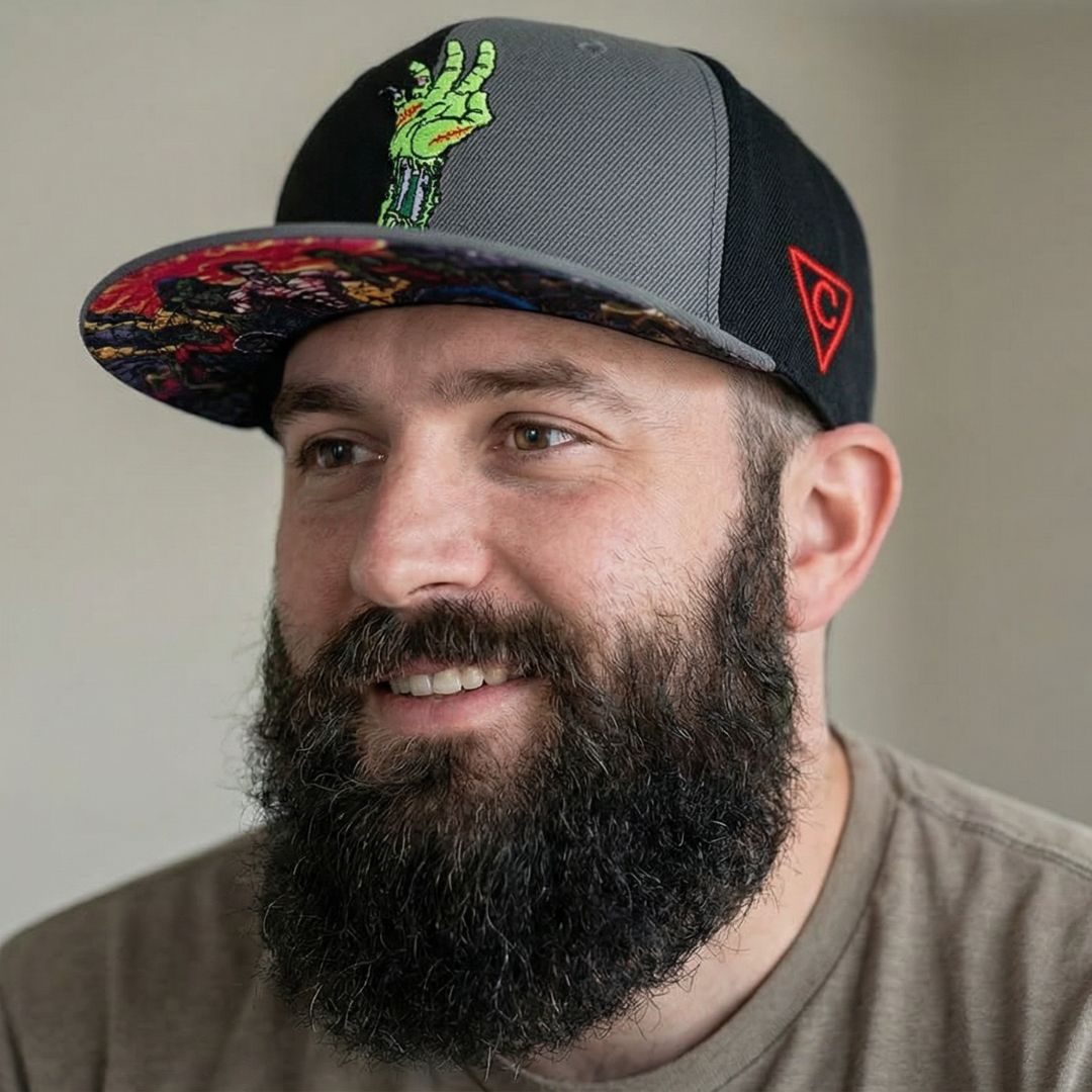 Gorra Snapback Zombie Killer - 50/50 Gris / Negra
