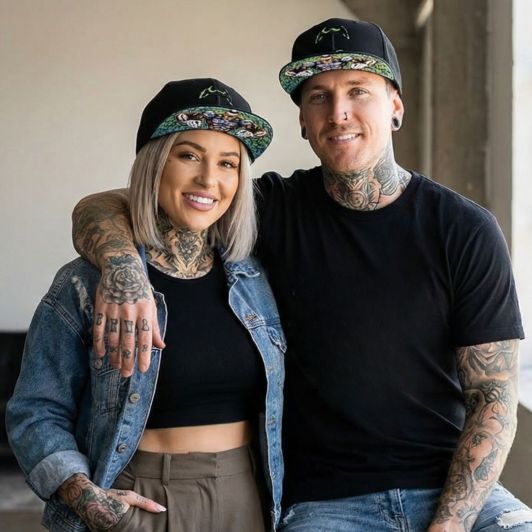 Casquette Snapback  Tattooed  - Noire