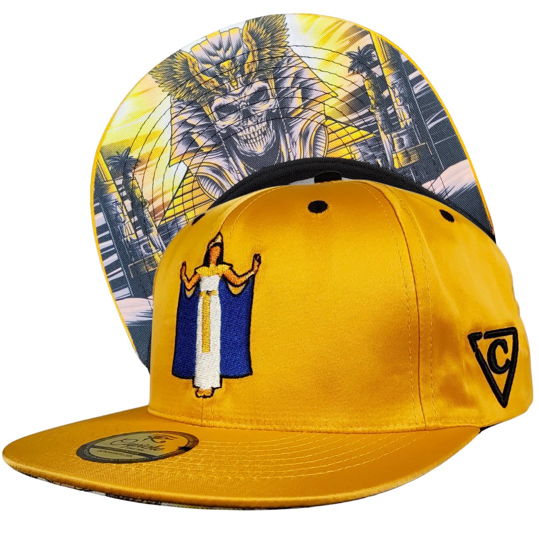 LIMITED EDITION Egyptian Night Snapback - Yellow Satin