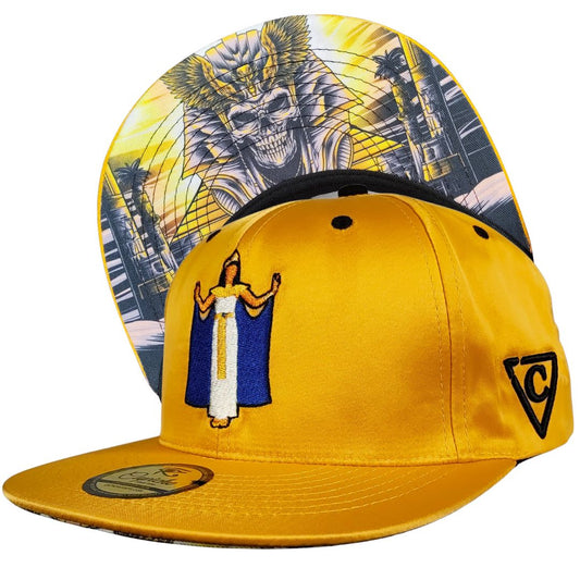 LIMITED EDITION Egyptian Night Snapback - Yellow Satin