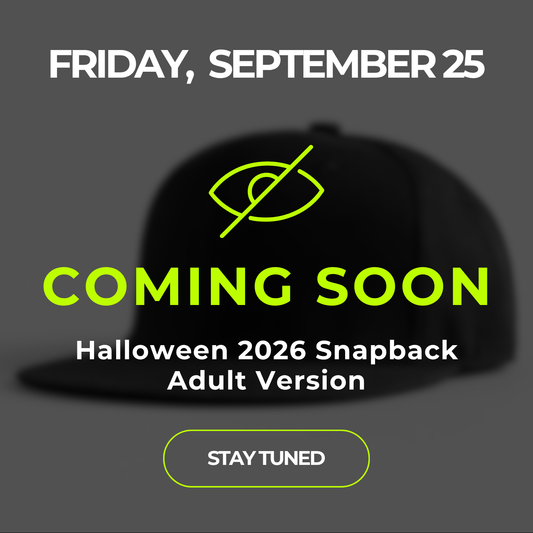 [Sept 25] Halloween 2026 Snapback - Orange Checkered Pattern/Spider Web