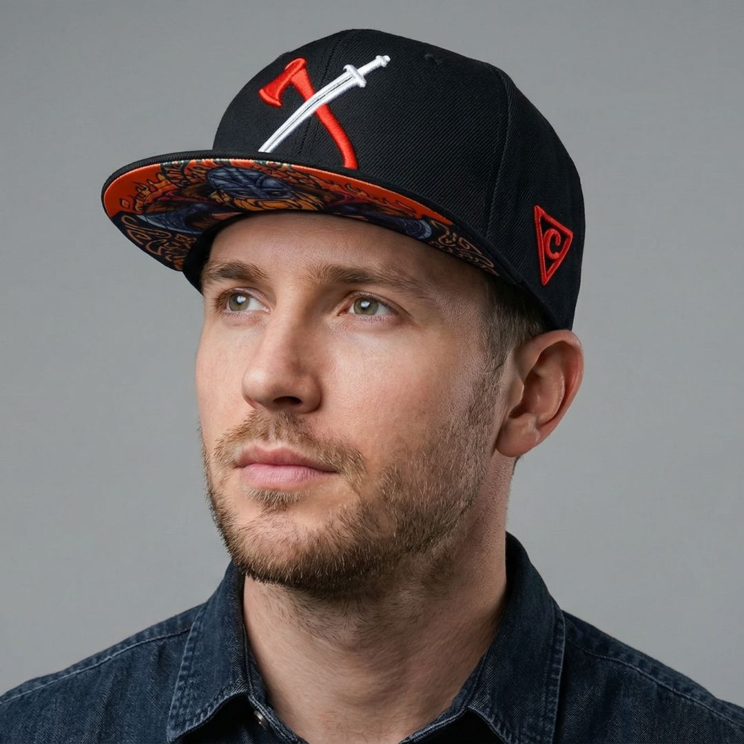 Cappellino snapback Viking Rosso/Bianco – Nero