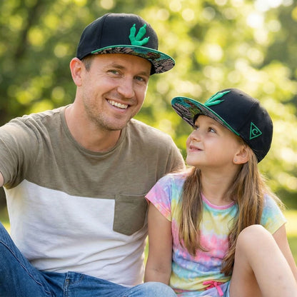 Cappellino Snapback T-rex taglia bambino - Nero/Verde