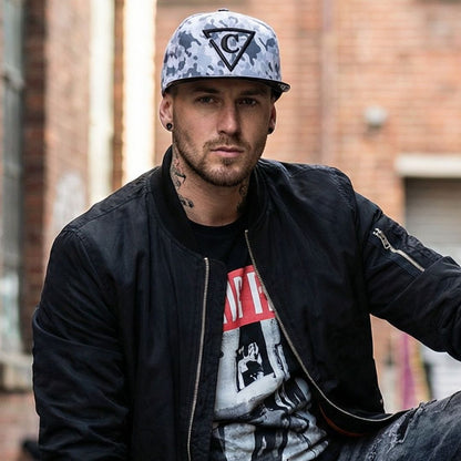 Grey Camo Snapback - Grey