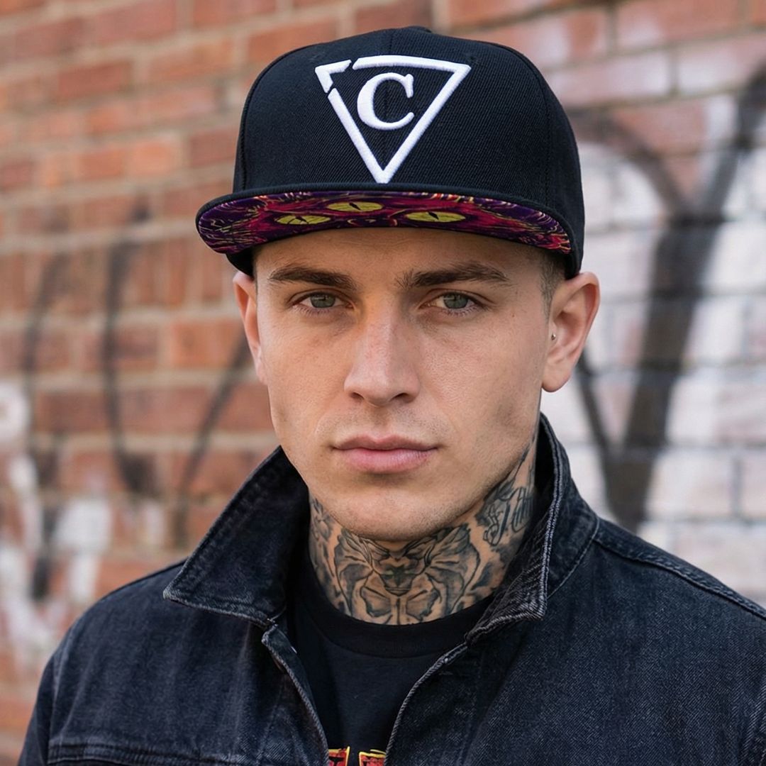 Casquette Snapback Purple Monster Cat - Noir