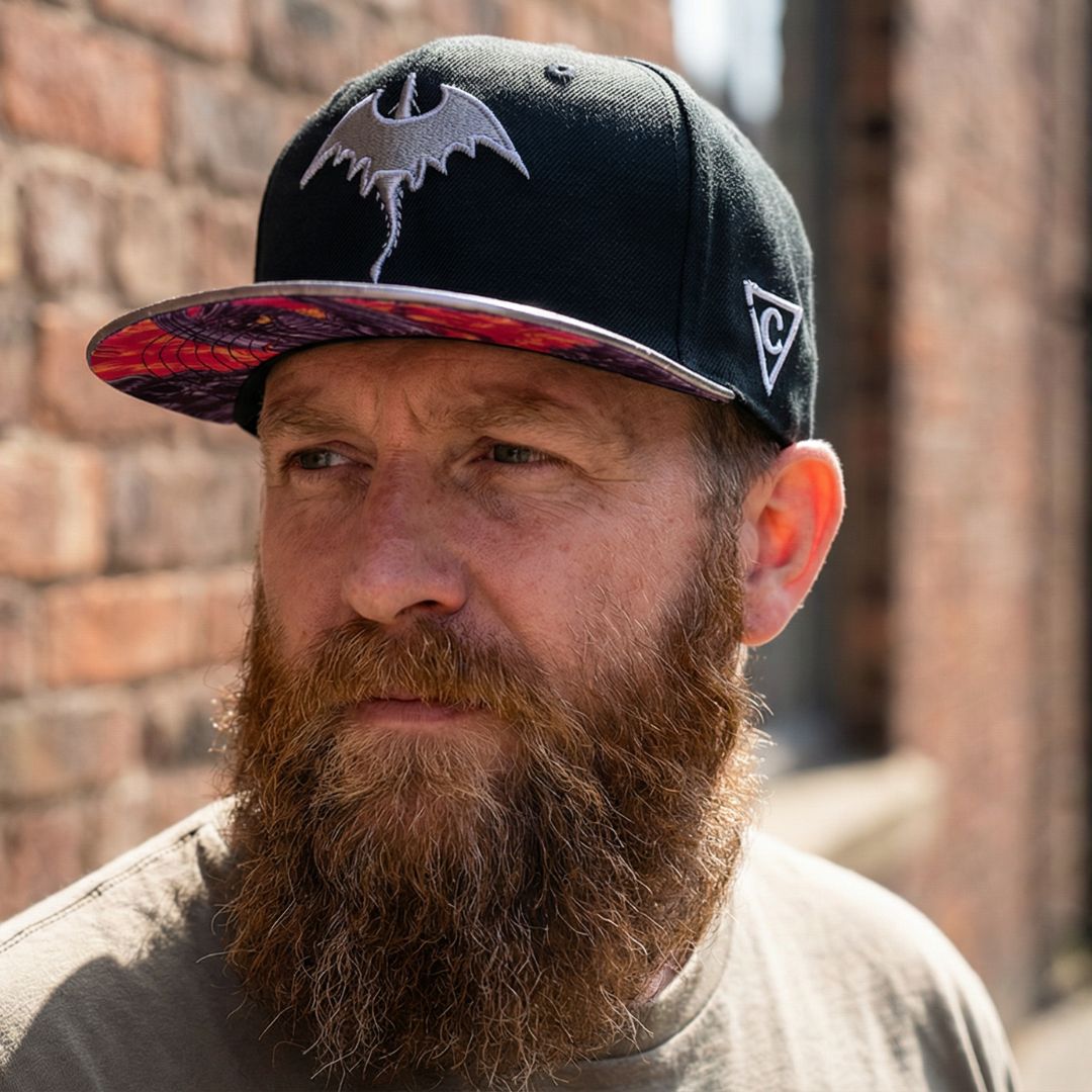 Black Dragon Snapback - Zwart/Grijs Metallic