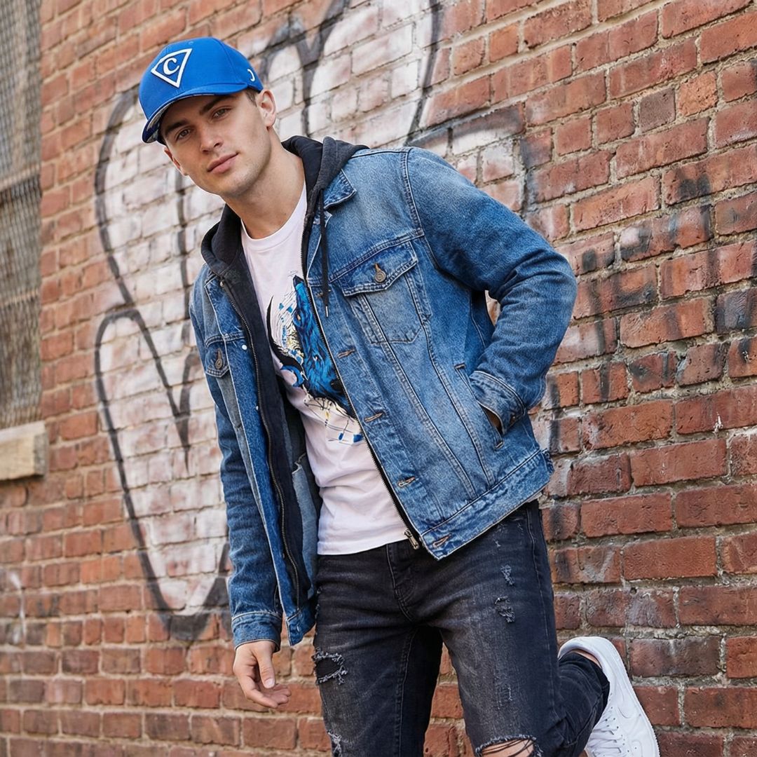 Casquette de baseball incurvée Crying Wolf - Bleue