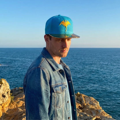 Snapback Golden Dragon - niebieski/złoty