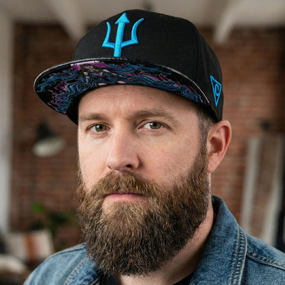 Nyx Snapback - Black/Faux Leather