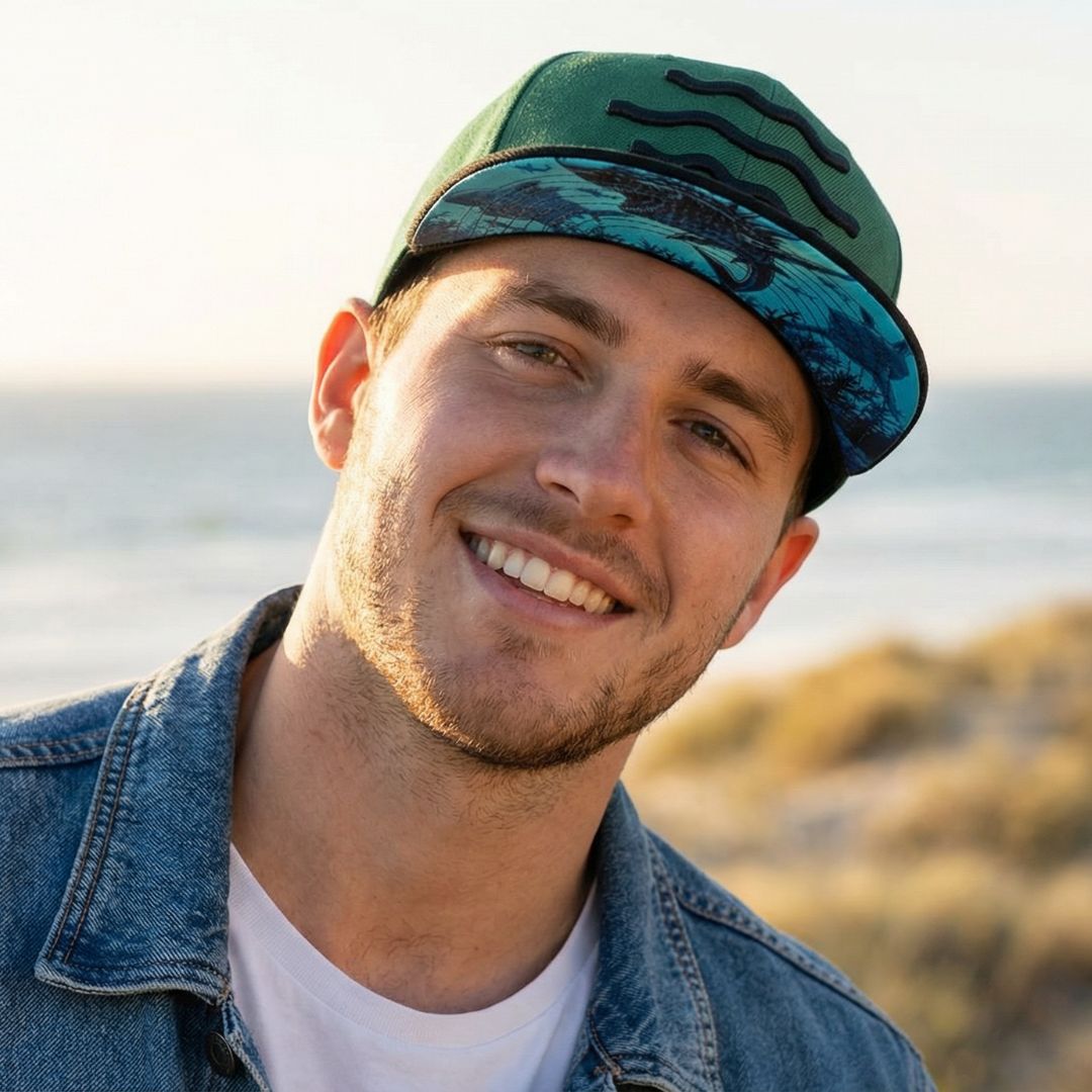 Snapback Shark - zielony/czarny