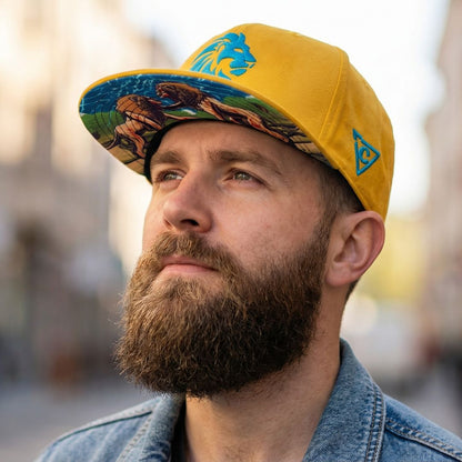 Snapback Fighting Lions - żółty zamsz