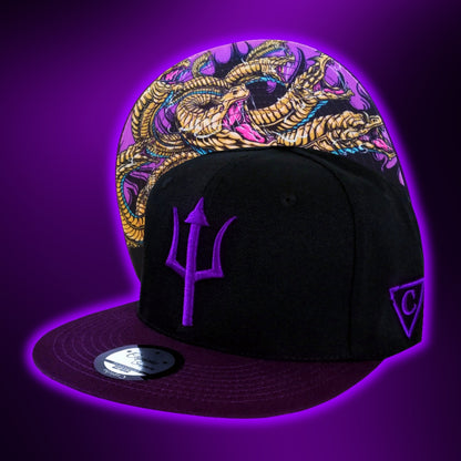 Snapback Hydra - czarny/fioletowy