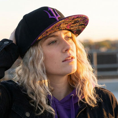 Gorra Hydra Snapback - Negra / Morada