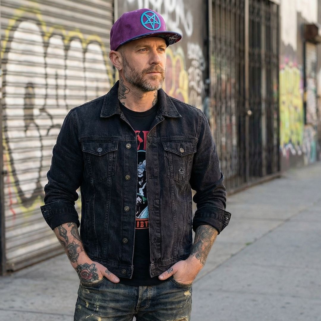 Gorra Snapback Familia maldita - Ante morado / azul