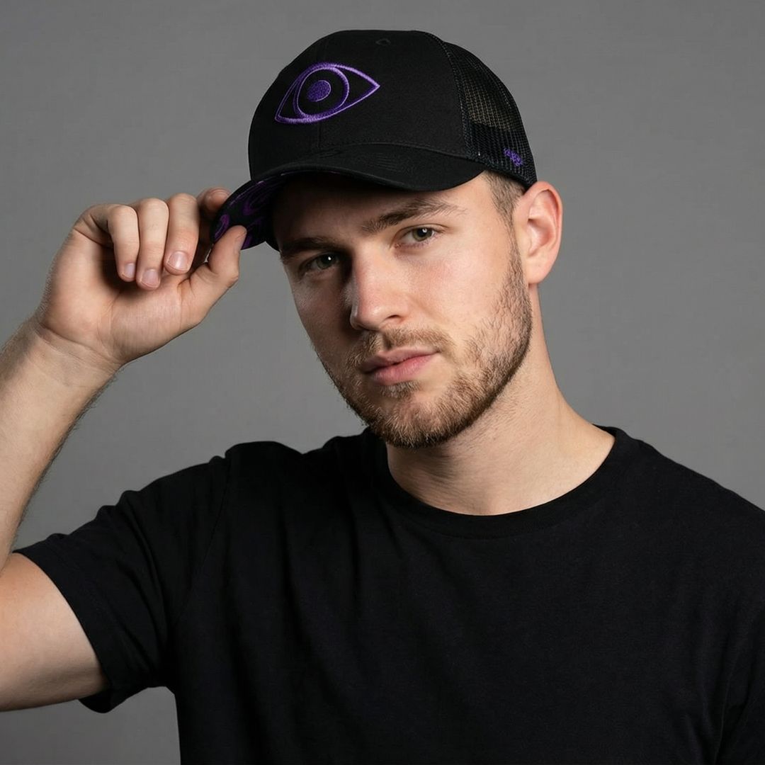 Clean Greek Argus Trucker Cap - Black