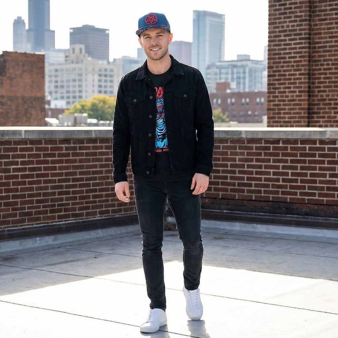 Casquette Snapback Cursed Doctor - Bleu/Noir métallisé