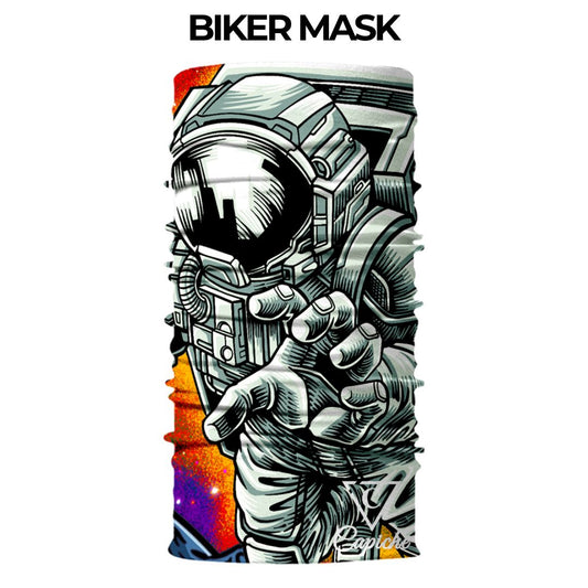 Astronaut in Space Biker Mask - Grey