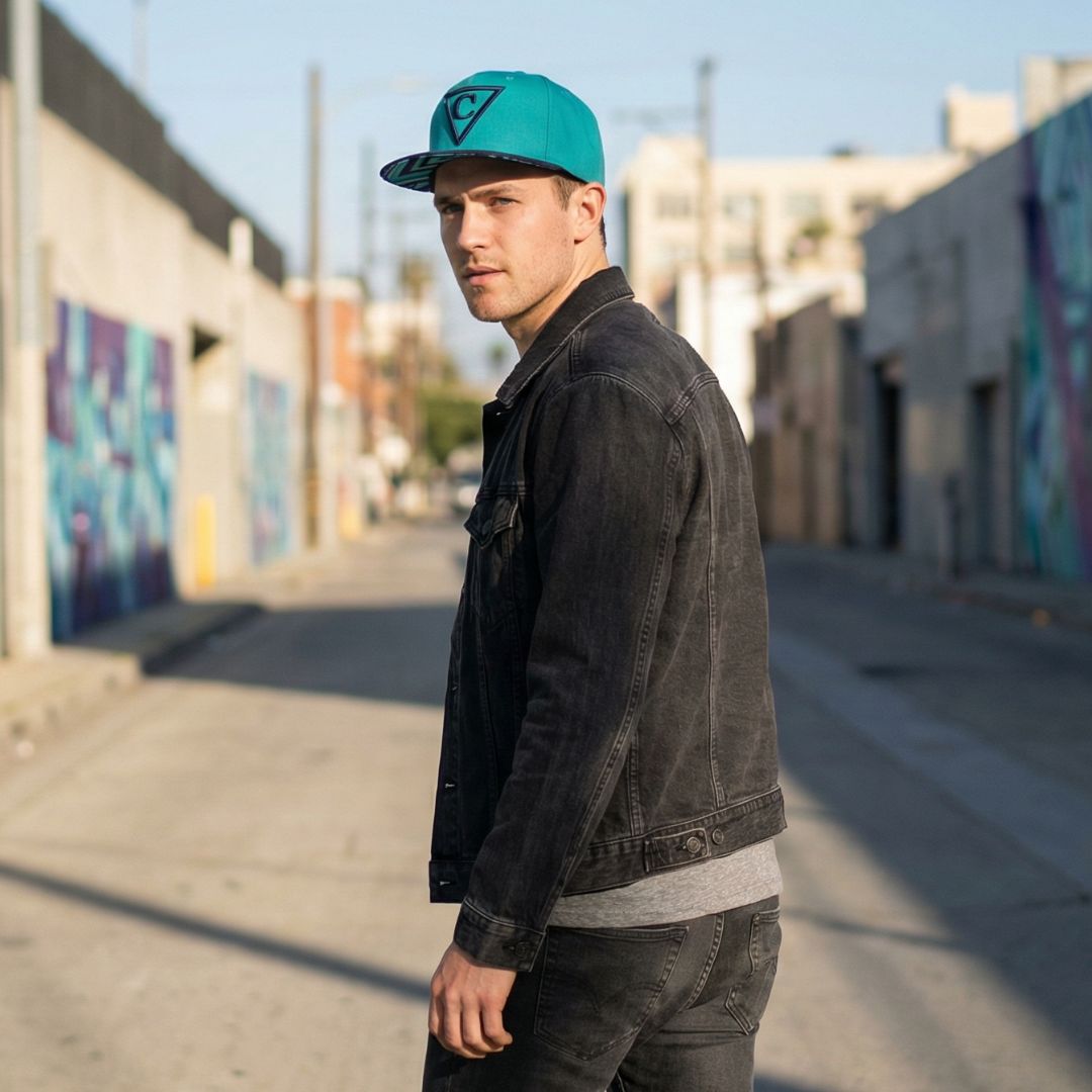 Snapback Diamond - Verde acqua/Nero