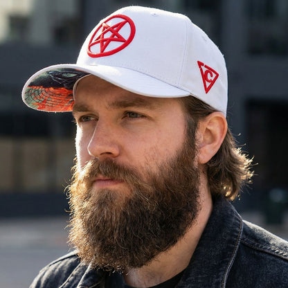 Casquette de baseball incurvée Cursed Nun - Gris clair