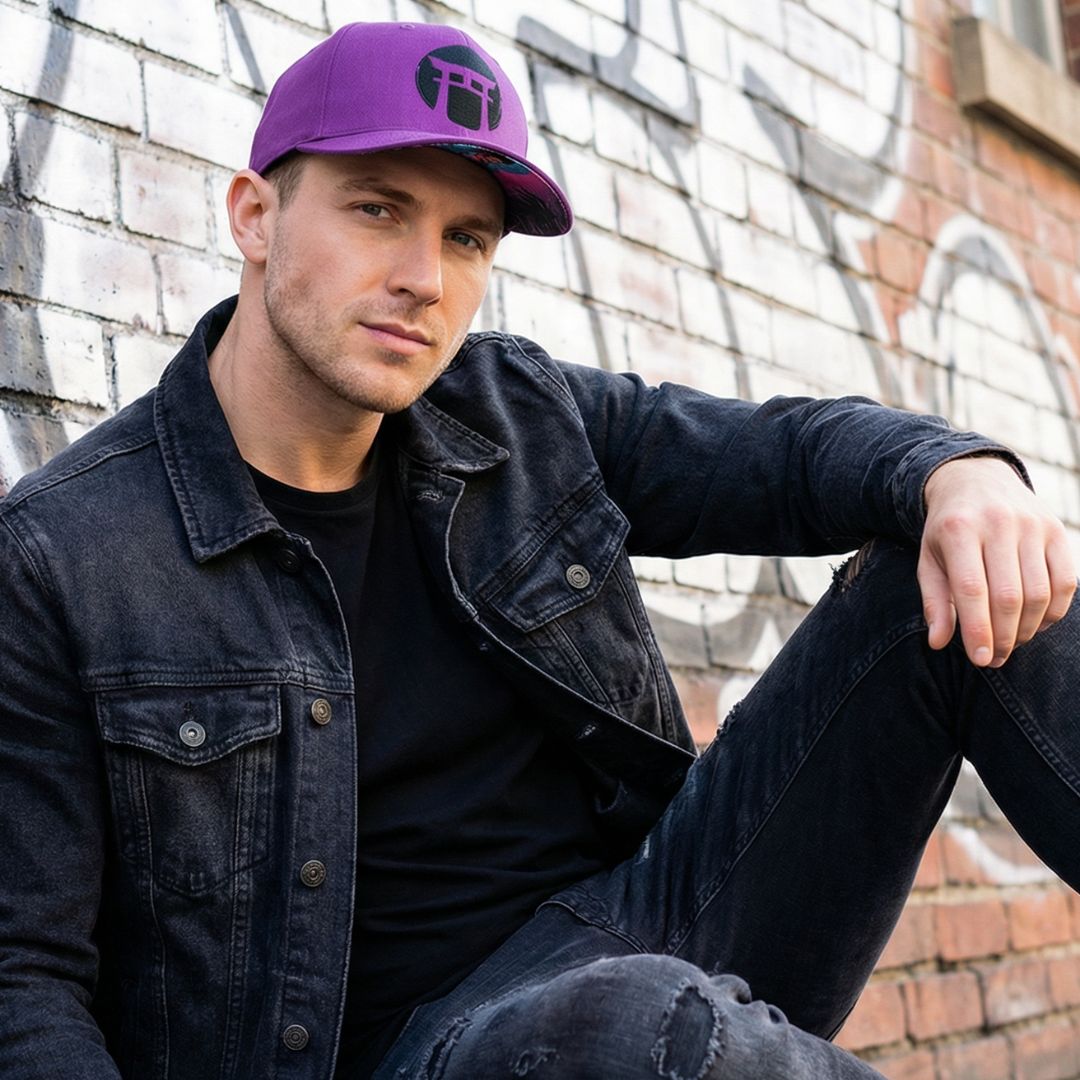 Lila Geisha Curved Cap - Lila