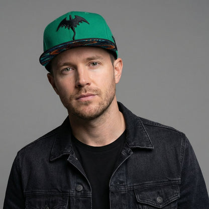 Casquette Snapback Dragon chinois - Vert/Noir