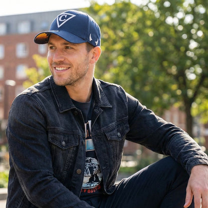 Haunted Place Curved Baseball Cap - Dark Blue