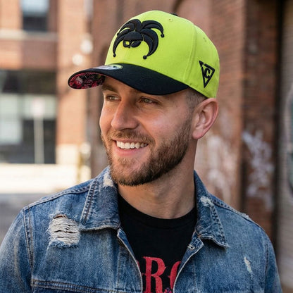 Casquette de baseball incurvée Carnival Clown - Vert fluo