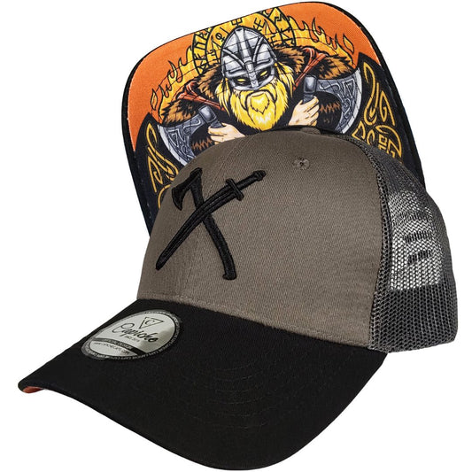 Viking Trucker Cap - Dark Grey/Black