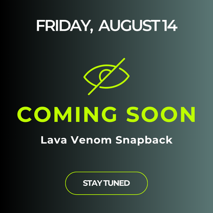 [August 14] Lava Venom Snapback - Black/Orange