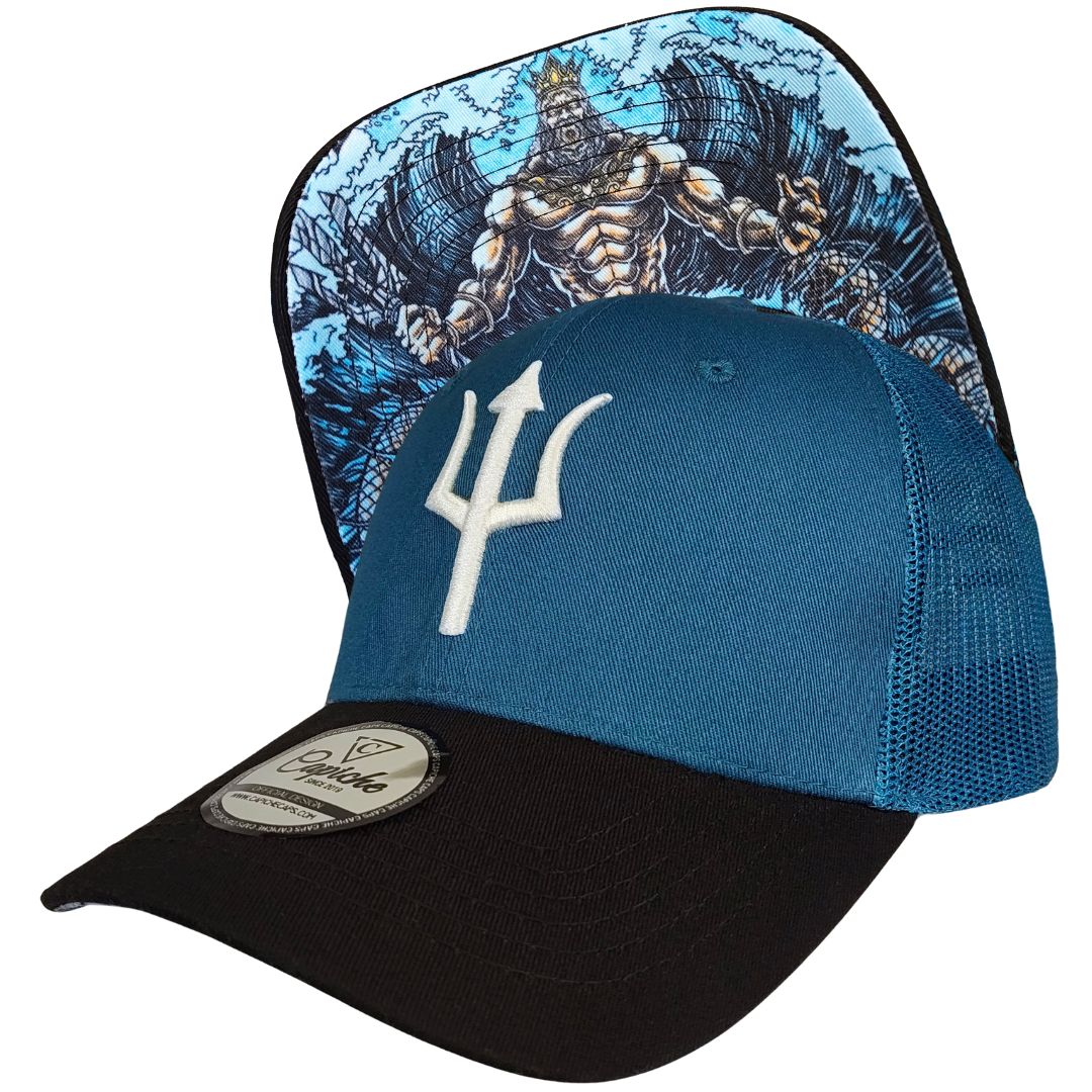 Cappellino trucker Poseidon - Blu/Nero