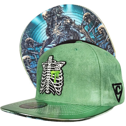 Monster Venom Snapback - Light Green Suede/Crackling Metallic