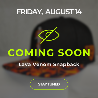 [August 14] Lava Venom Snapback - Black/Orange
