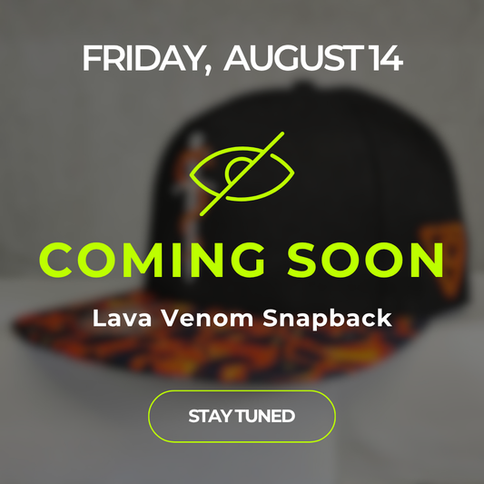 [August 14] Lava Venom Snapback - Black/Orange
