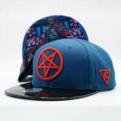 Casquette Snapback Cursed Doctor - Bleu/Noir métallisé