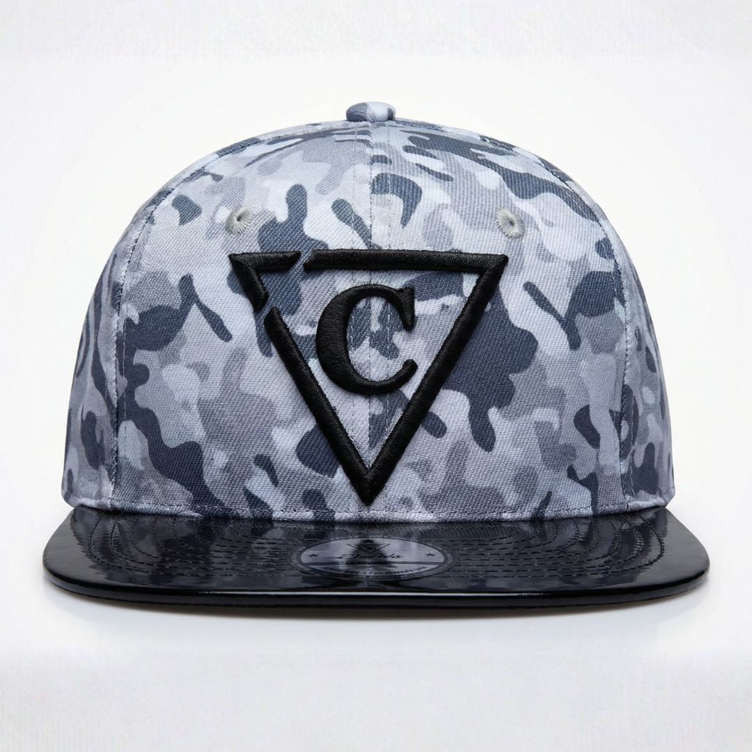 Grey Camo Snapback - Grey