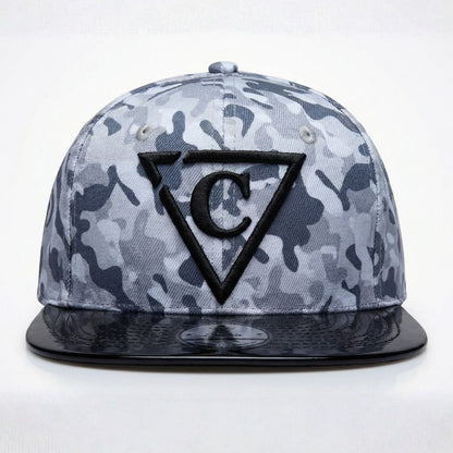 Grey Camo Snapback - Grey