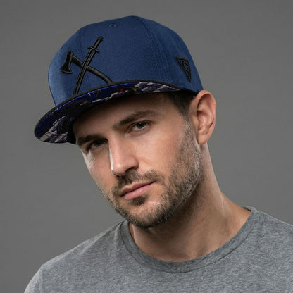 Cappellino Ninja Snapback - Blu scuro/Nero