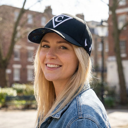 Gorra de béisbol diabólica - Negra