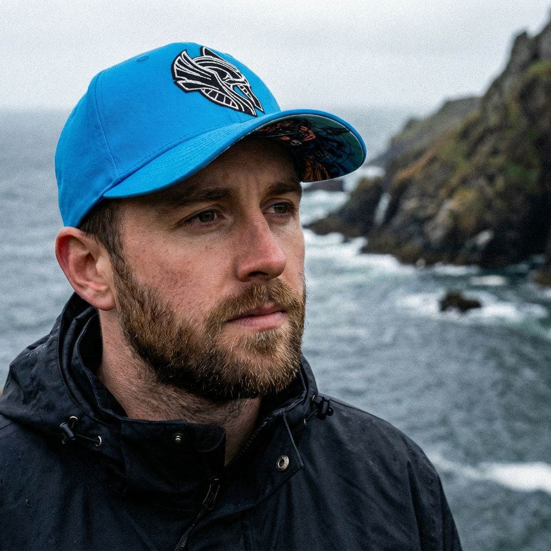 Njord Curved Baseball Cap - Blau