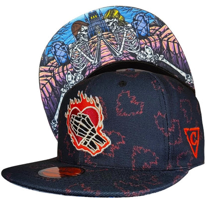 LIMITED EDITION My Forever Valentine Snapback - Midnight Blue/Red Hearts
