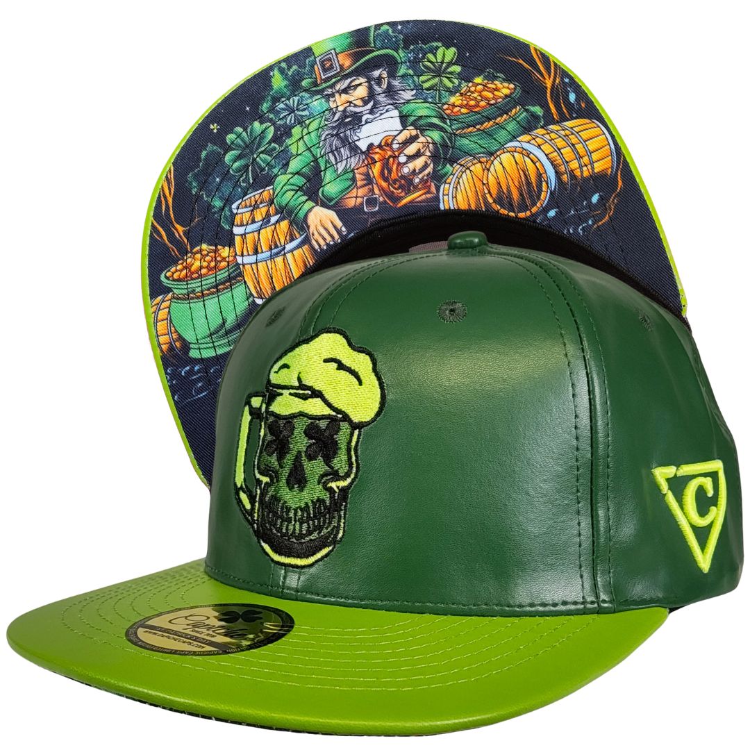 LIMITED EDITION St. Patricks Day Snapback - Green Faux Leather