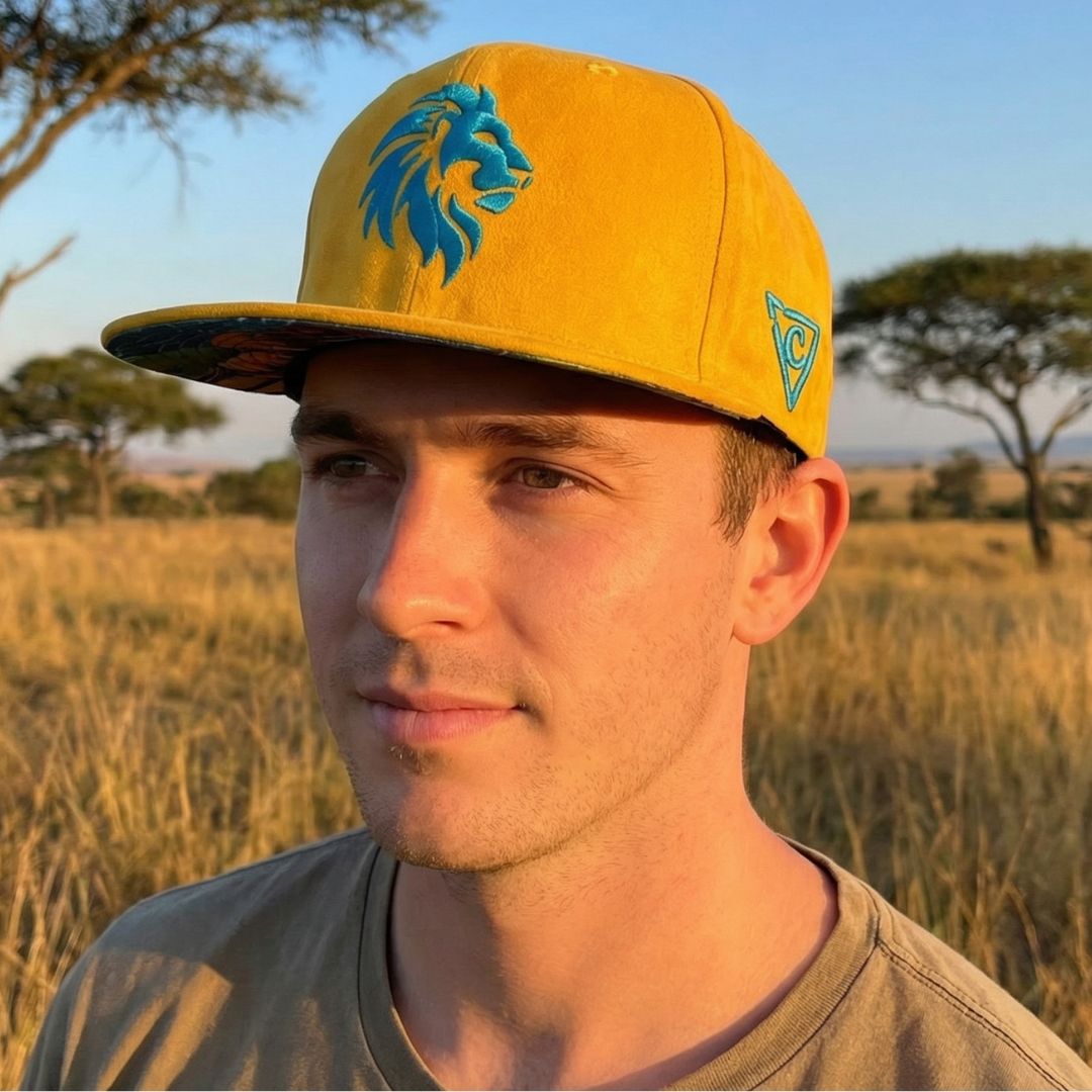 Snapback Fighting Lions - żółty zamsz