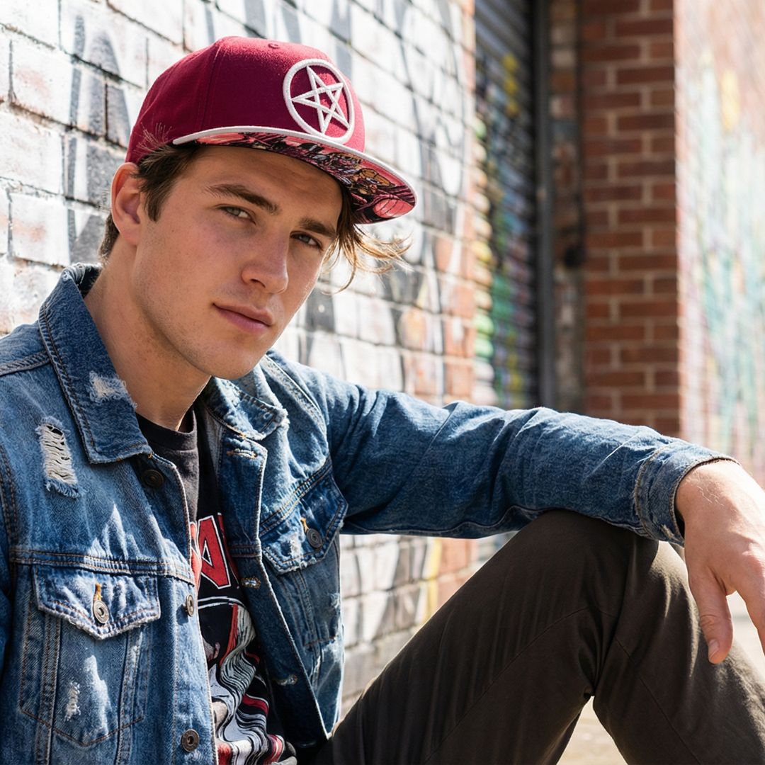 Gorra Snapback Cursed Dolls - Roja / Beige claro