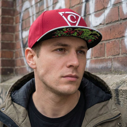 Slimeyes Snapback - Red/Grey
