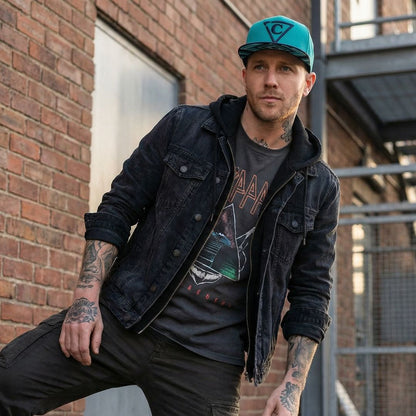 Snapback Diamond - Verde acqua/Nero