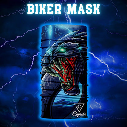 Basilisk Biker Mask - Blue