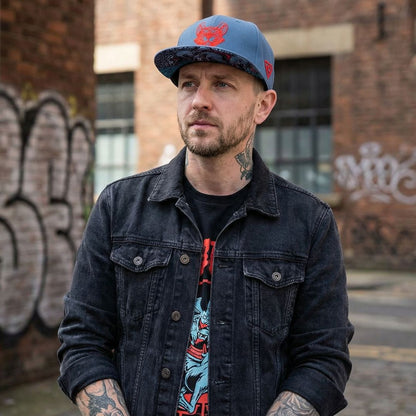 Ratten Snapback - Grijs/Rood